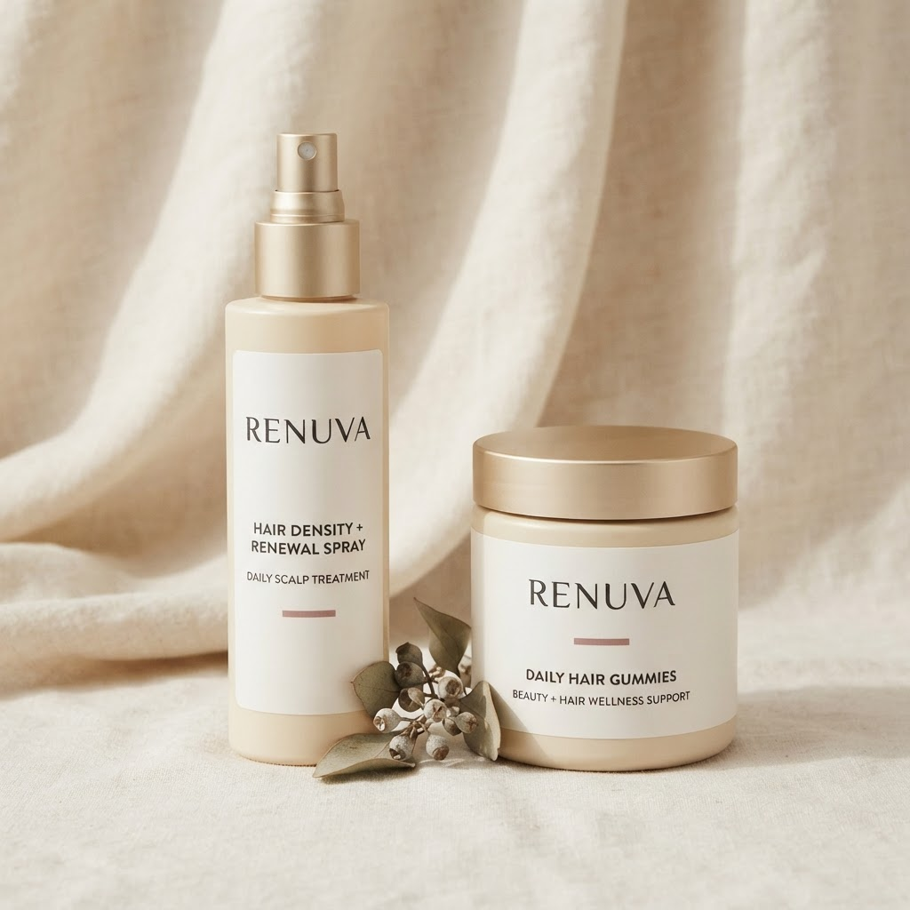 Renuva Renewal System — spray and gummies together